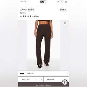 Set active lounge pants espresso